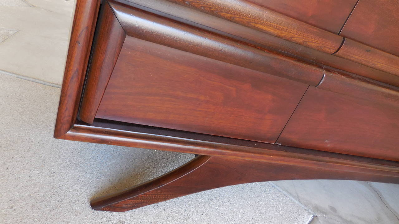 Nine-Drawer Walnut Chest in the Style of Vladimir Kagan Made by Kroehler 4