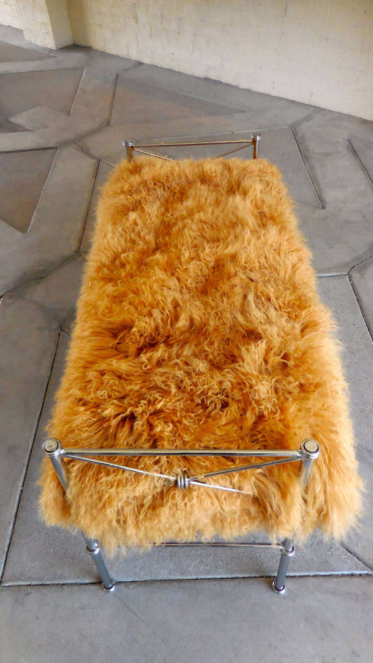 Late 20th Century Decadent Tibetan Wool Upholstered Hollywood Regency Bench, circa 1970s