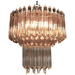 5-Tiered Italian Glass Chandelier by Venini for Camer Glass,  circa 1980s