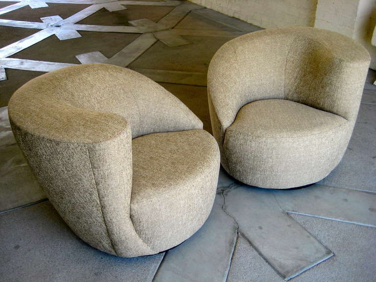 20th Century Pair of Corkscrew Chairs Designed by Vladimir Kagan for Directional in 1992