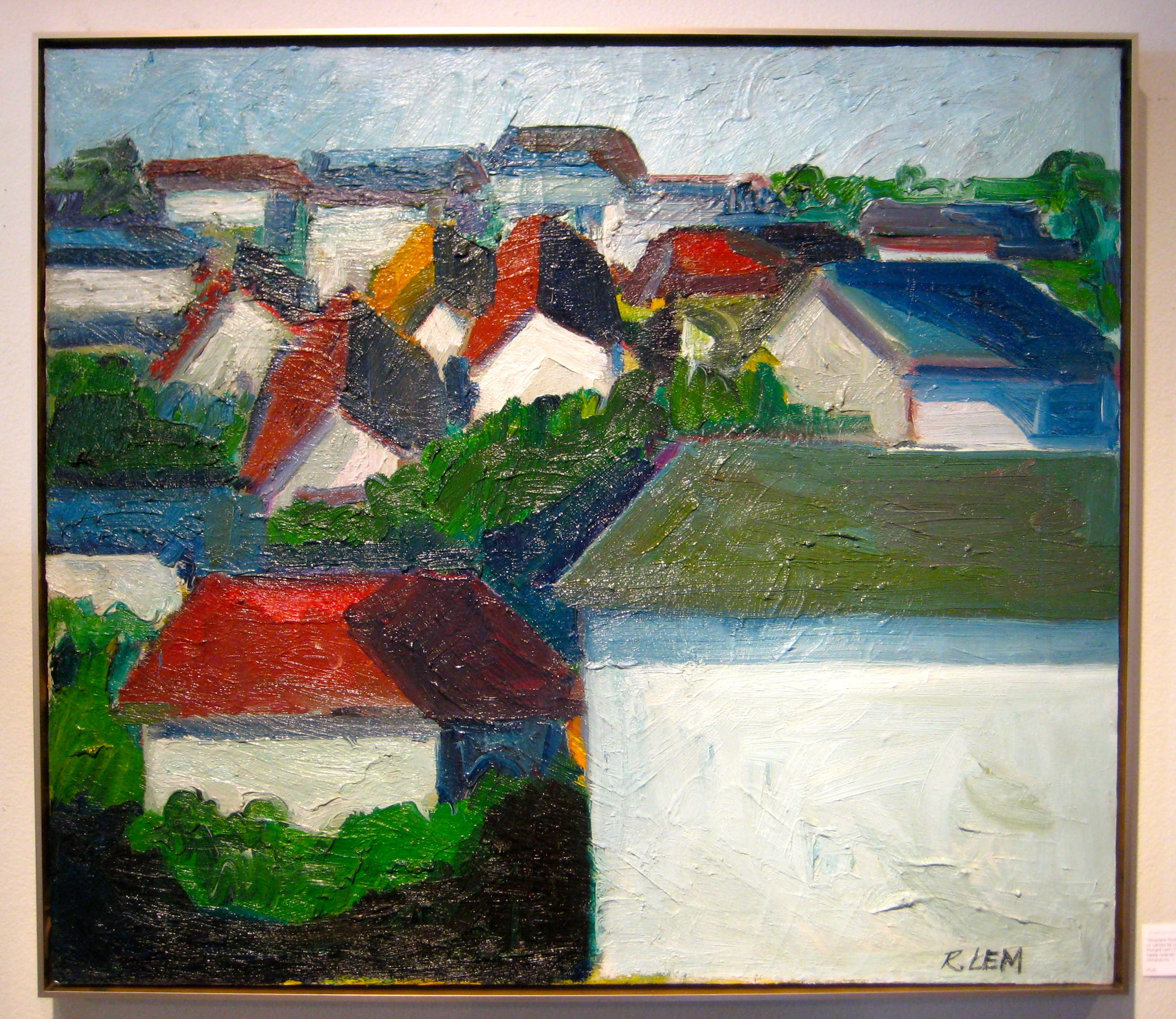 "Silver Lake Rooftops II" An original oil painting by Richard Lem