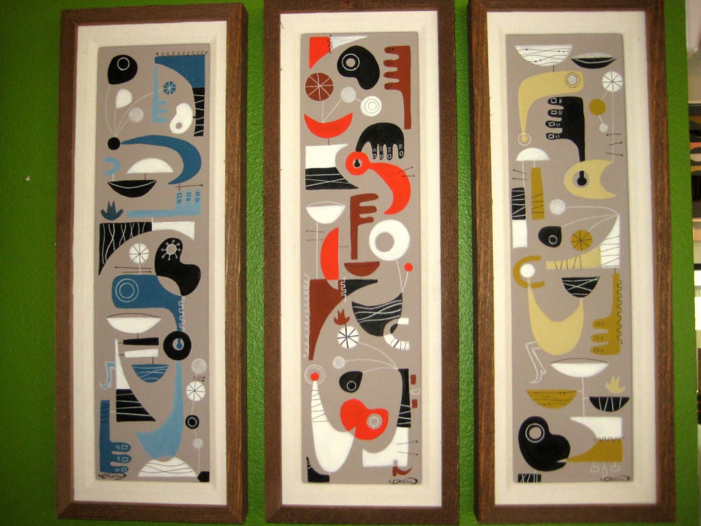 "Modernist Musings II"  an original painting triptych by CMarZ