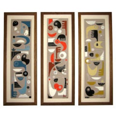 "Modernist Musings II"  an original painting triptych by CMarZ