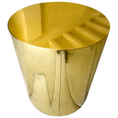 Circular Brass Dining Table Base Made by Artisan House and Signed C. Jere