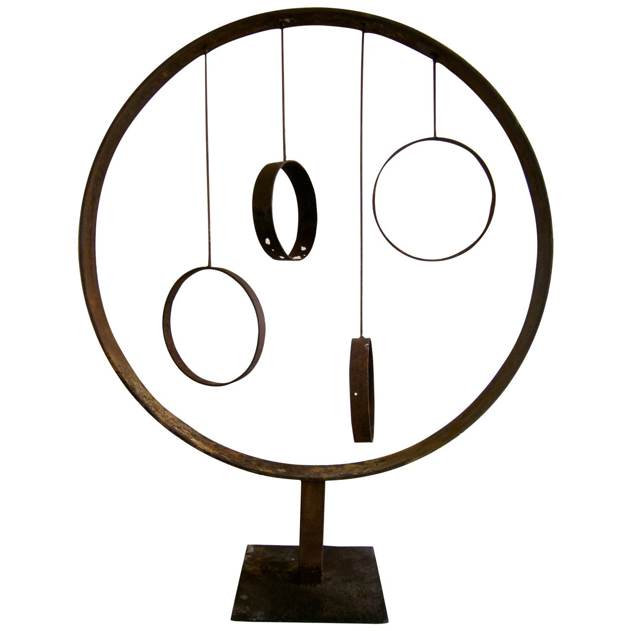 "Circulus Vitae" A Weathered Steel Sculpture in the Round C. 1960's