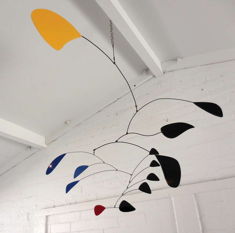 Large Scale and Lyrically Inspiring Welded Steel Mobile in the Style of Calder 4
