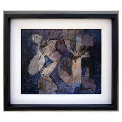 Introspective Abstract Oil on Canvas by American Artist Wesley E. Johnson