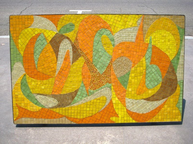 Custom mosaic topped George Nelson based  coffee table 4