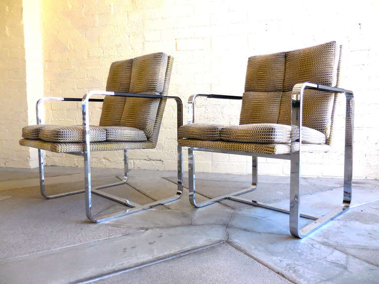 Mid-Century Modern A pair of 1970s club chairs with 