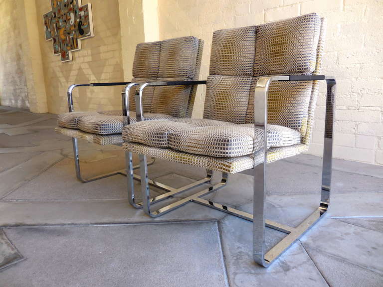 American A pair of 1970s club chairs with 