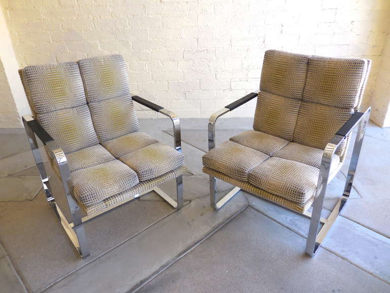 A pair of 1970s club chairs with 