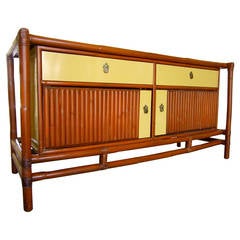 Evocative Asian Inspired Sideboard Attributed to John Wisner for Ficks Reed