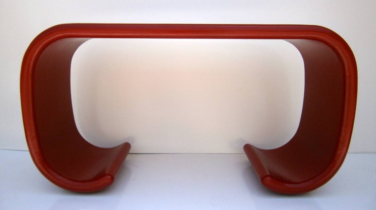 Mid-Century Modern Superb Linen-Wrapped Asian Form Console Table in The Style of Karl Springer