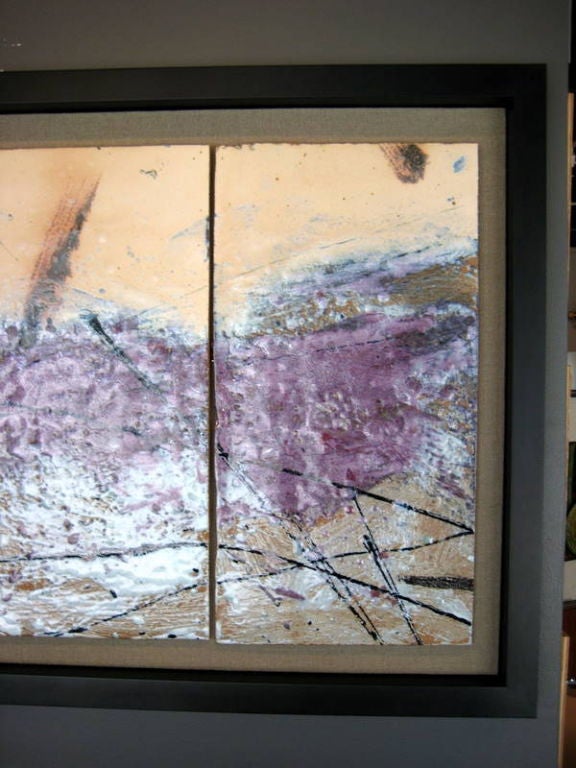 A 5 1/2  foot long glazed ceramic 5 part panel by John Shedd For Sale 1