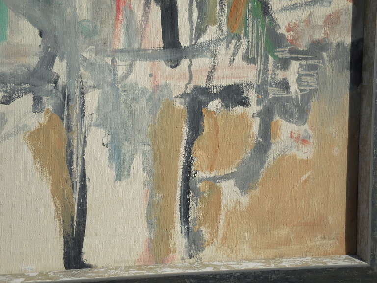 Mid-20th Century Abstract Oil on Canvas Signed Arnold, circa 1950s