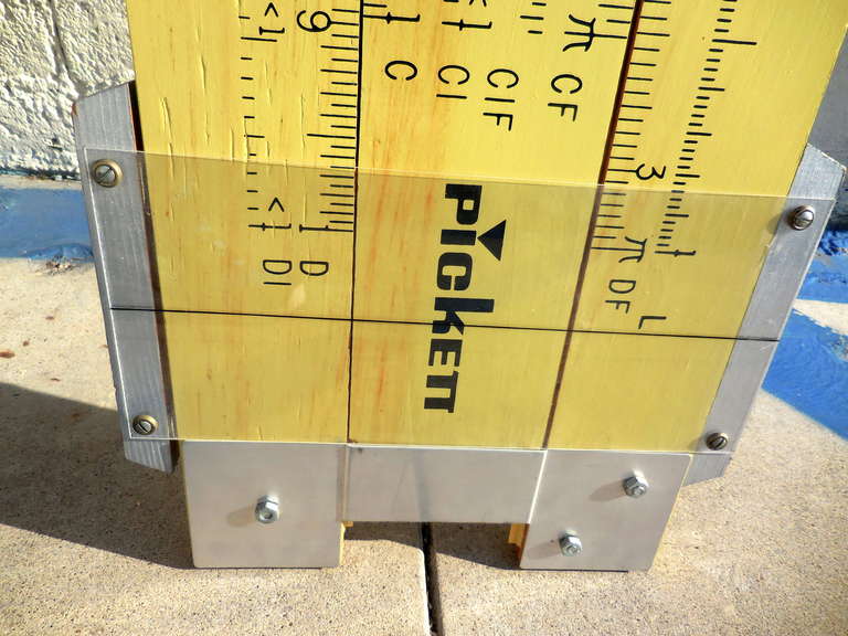 Wood Large Trade Sign from Pickett Quality Slide Rules, circa 1970s