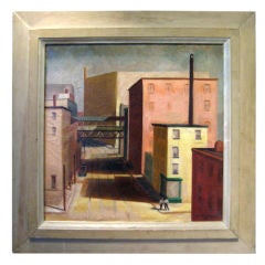 "Sunday. Pleasant Street" by Gertrude Andrews. Dated1942