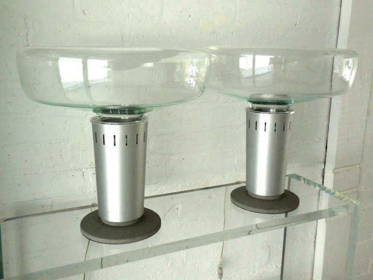 Futuristic Pair of Italian Postmodern Lamps by Penta Lighting, circa 1980s