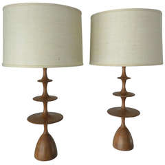 A Pair of Cerused Oak &quot;Metro&quot; Lamps by Christopher Anthony Ltd.