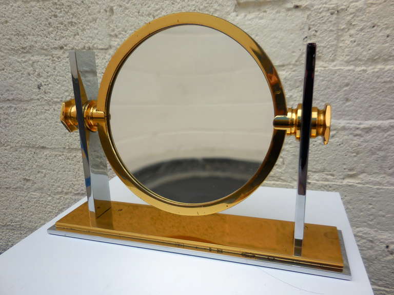 Karl Springer Table Top Vanity Mirror.  C. 1980 2