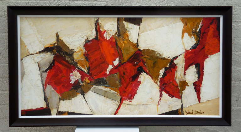 Dynamic Abstract Expressionist Oil on Board 3