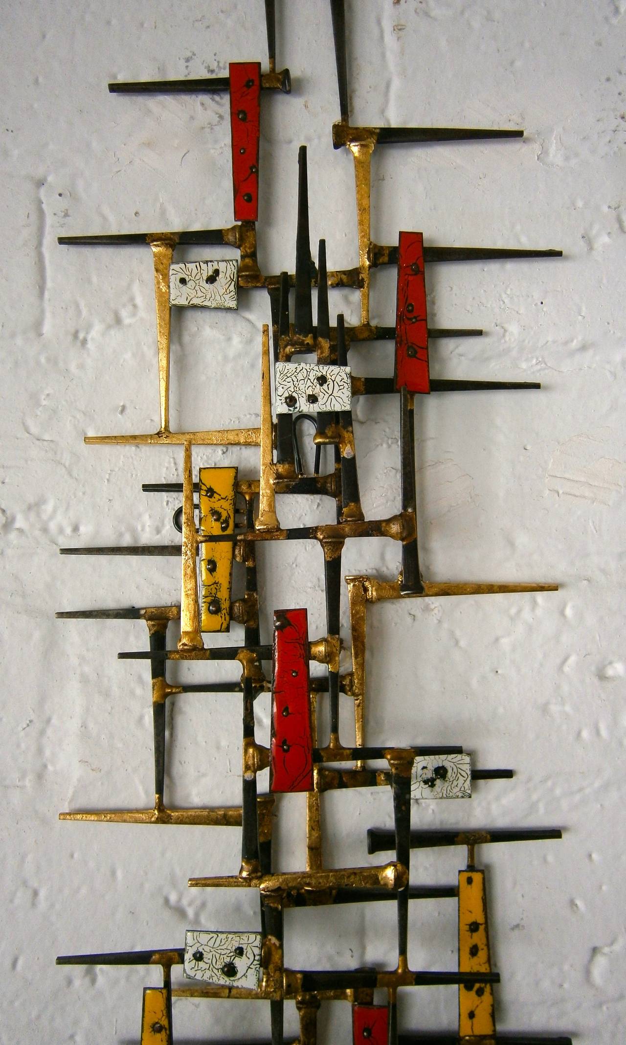 A Colorful Welded Steel and Enamel Wall sculpture by Del Williams C.2015 2