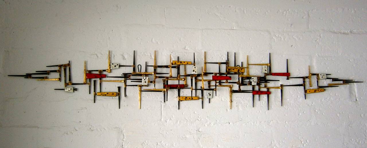 A Colorful Welded Steel and Enamel Wall sculpture by Del Williams C.2015 3