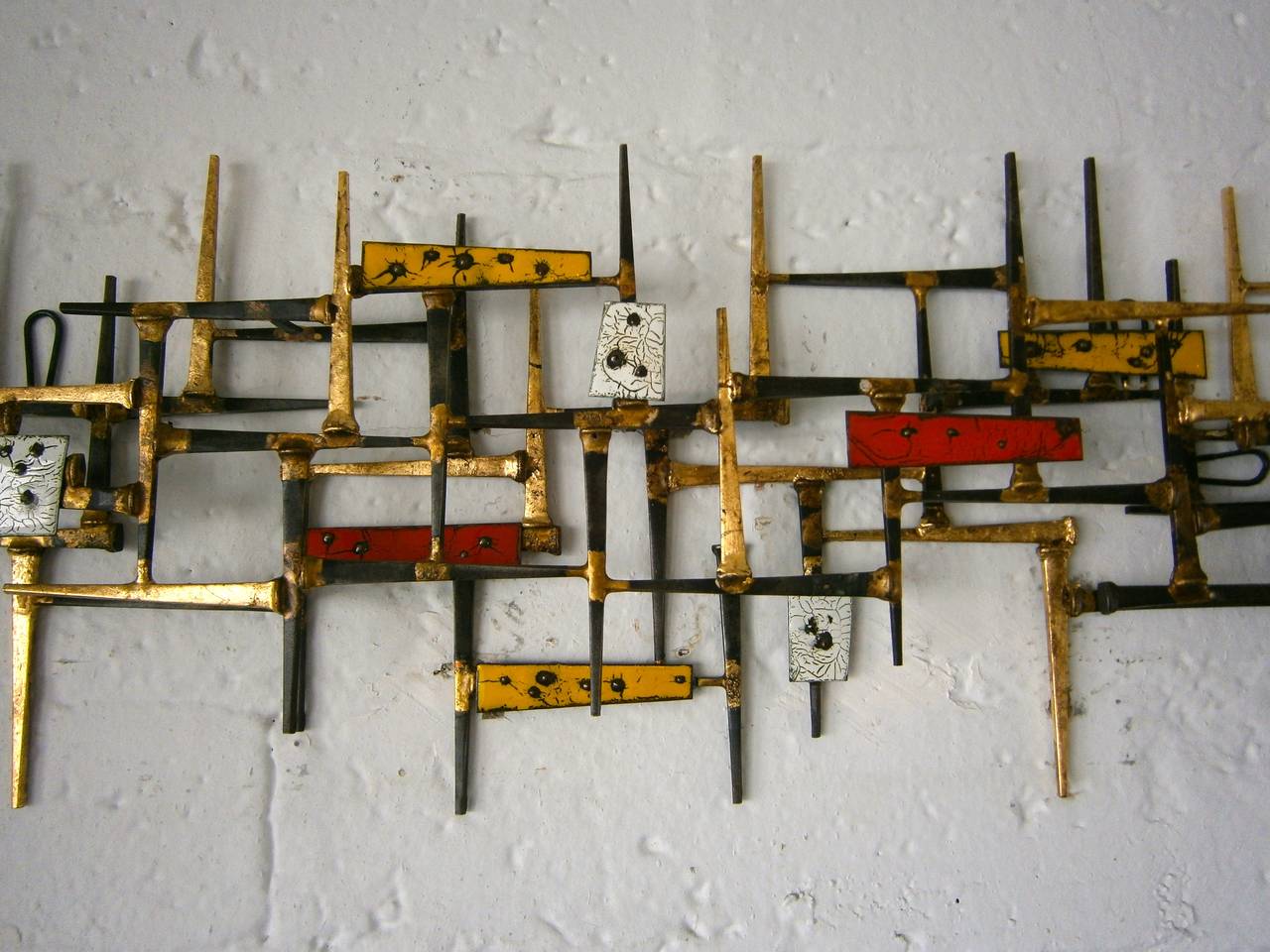 A Colorful Welded Steel and Enamel Wall sculpture by Del Williams C.2015 1