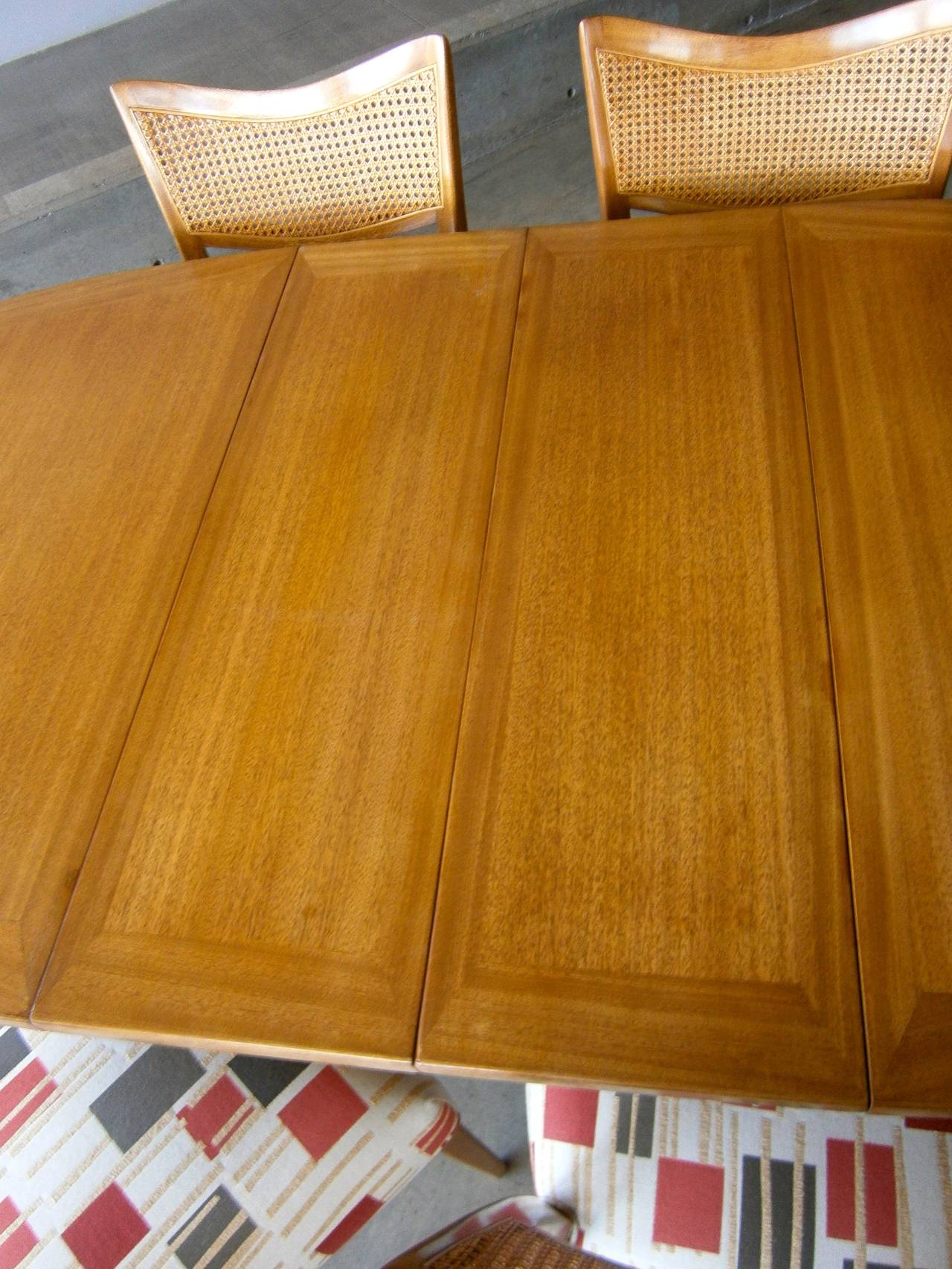 Mid-Century Modern Bleached Mahogany Dining Room Set Designed by Harvey Probber, C.1950s