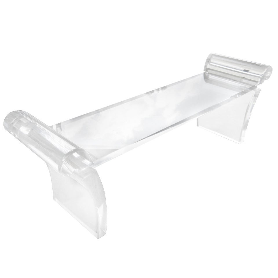 An "End of Bed" Acrylic Bench c. 1990 at 1stDibs