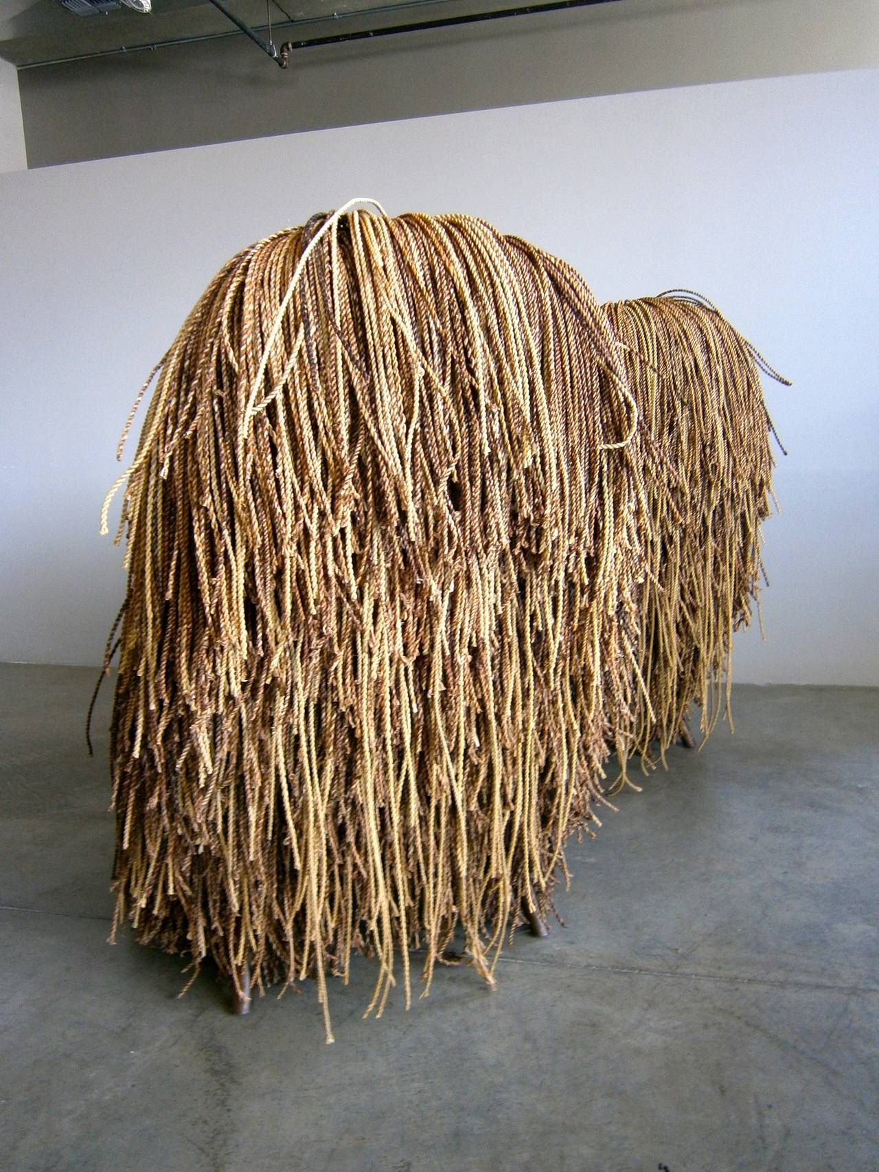 Jocular Pair of Shaggy Cord Chairs in the Style of the Campana Brothers. 2