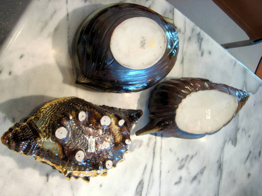 A Set Of Three Italian Porcelain Sea Shell Bowls By Buccellati 7