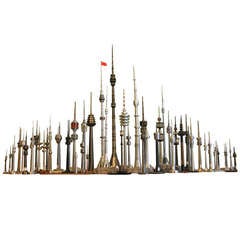 Superb Group of 62 Transmission Tower Replicas