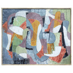 An Original 1960s Cubist Composition by California Artist Edgar Louis Ewing