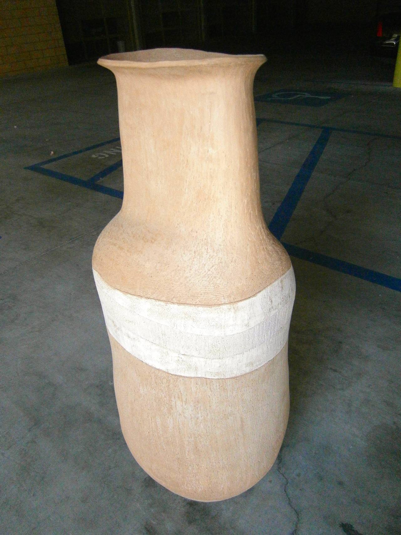 American Monumental Vintage Ceramic Floor Vase from a Steve Chase Designed Home For Sale