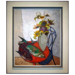 "Nature Morte" An oil on canvas painting by Marc Picard c.1964