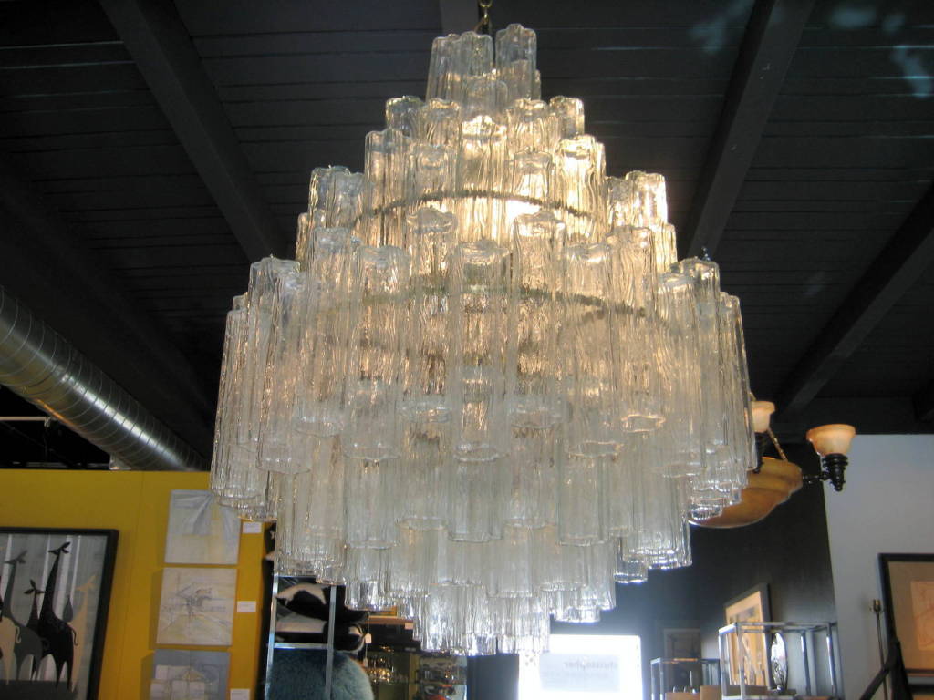 7 Tier Vintage Venini Chandelier c. 1960's