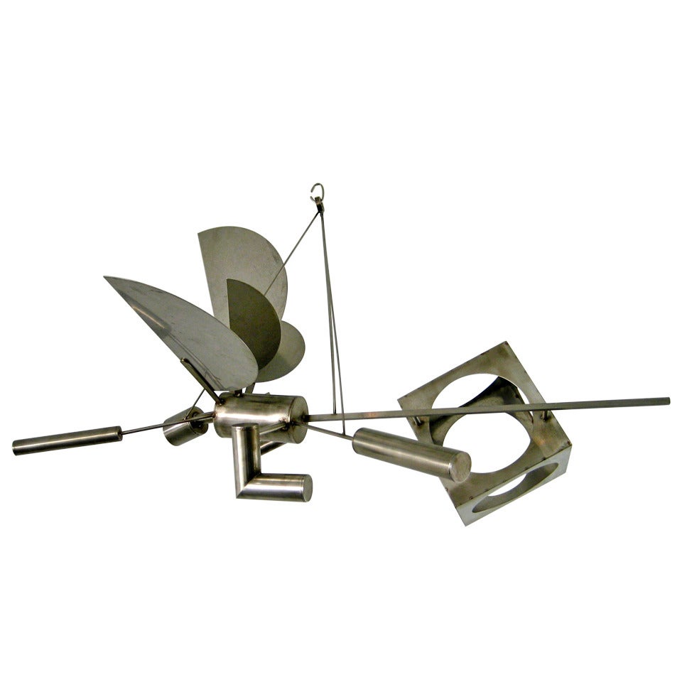 "High Speed Angel...Cube Included, " a Hanging Sculpture by Peter Shire For Sale