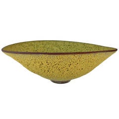 Green Glazed Crater Vessel by American Artist Jeremy Briddell