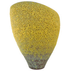 Green Glazed Crater Vessel by American Artist Jeremy Briddell