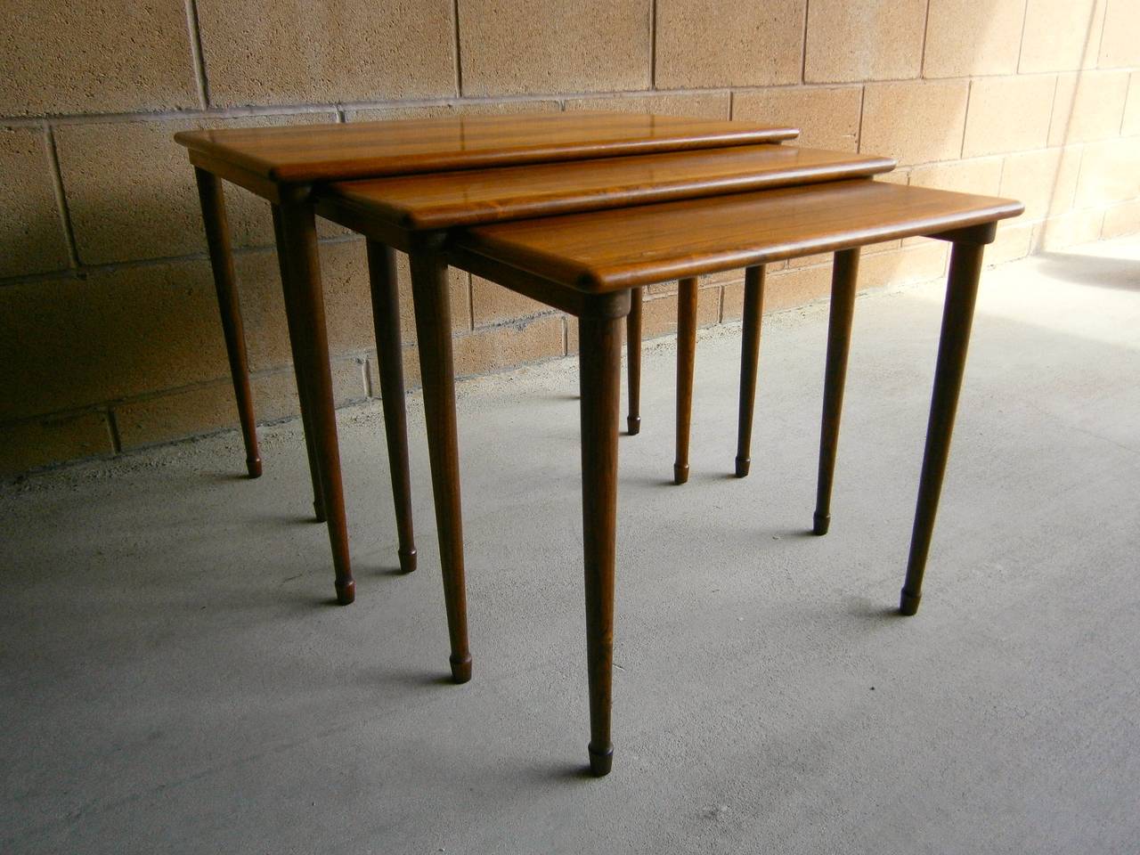 Trio of Norwegian Rosewood Stacking Tables Made by Brode Blindheim  C.1960s For Sale 2