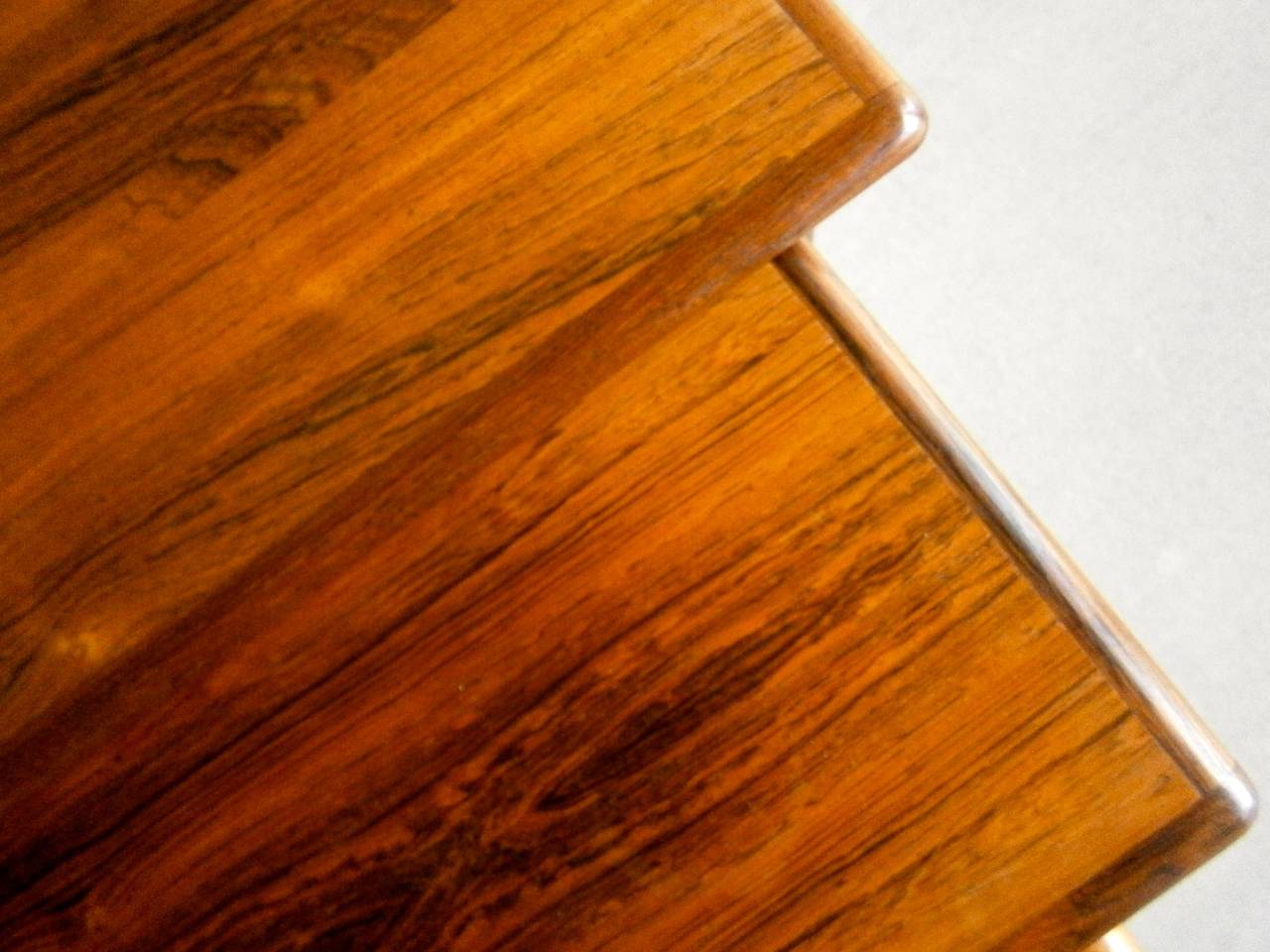 Trio of Norwegian Rosewood Stacking Tables Made by Brode Blindheim  C.1960s For Sale 1