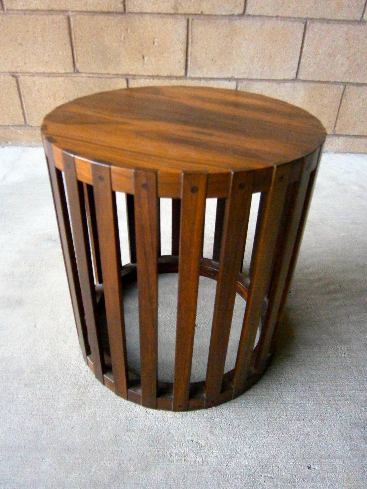 Splendid Solid Rosewood Circular Occasional Table  C. 1970s 3