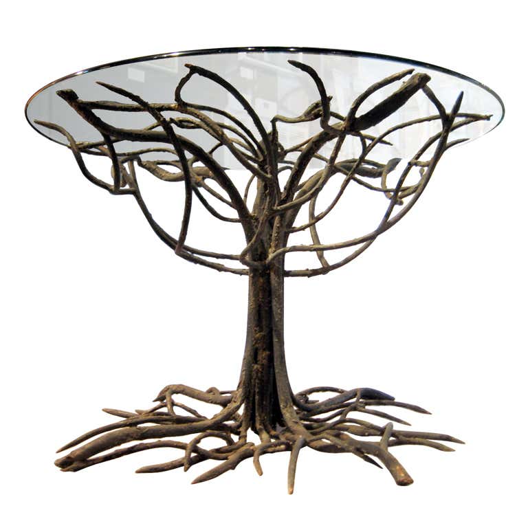 Tree Shape Metal Table Base An outstanding wrought iron