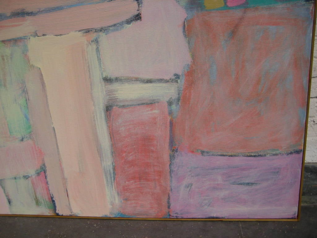 A Monumental Original Painting by American Artist Wesley Johnson C.1980's 1