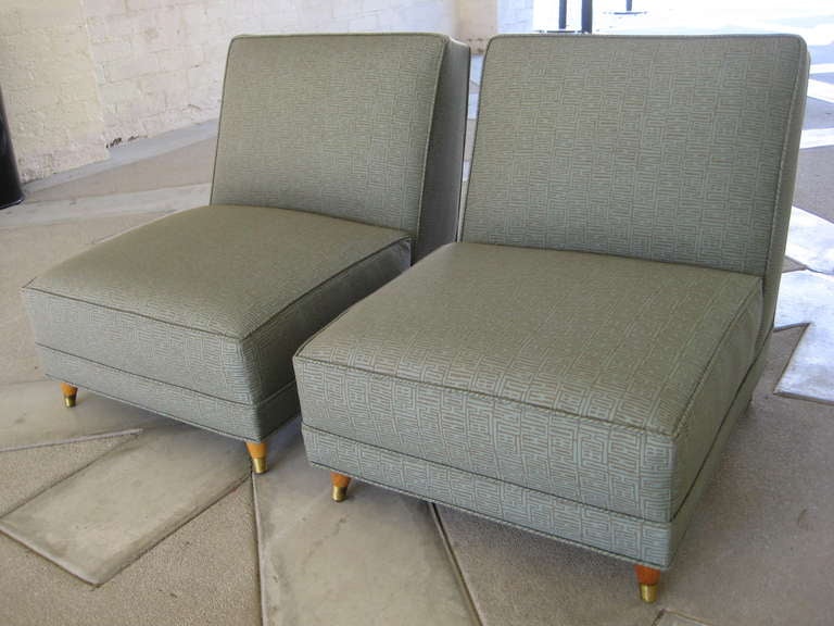 A Pair Of Low-slung Slipper Chairs.  C. 1950's