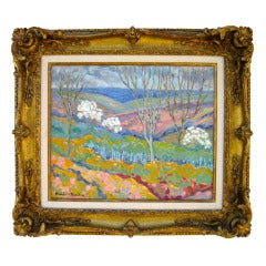 "Spring Scene" An oil on canvas by Jacques Martin-Ferrieres (1893-1972)