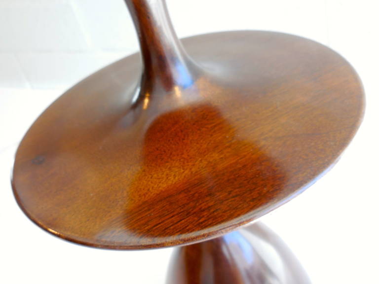 Contemporary Pair of Polished Walnut 