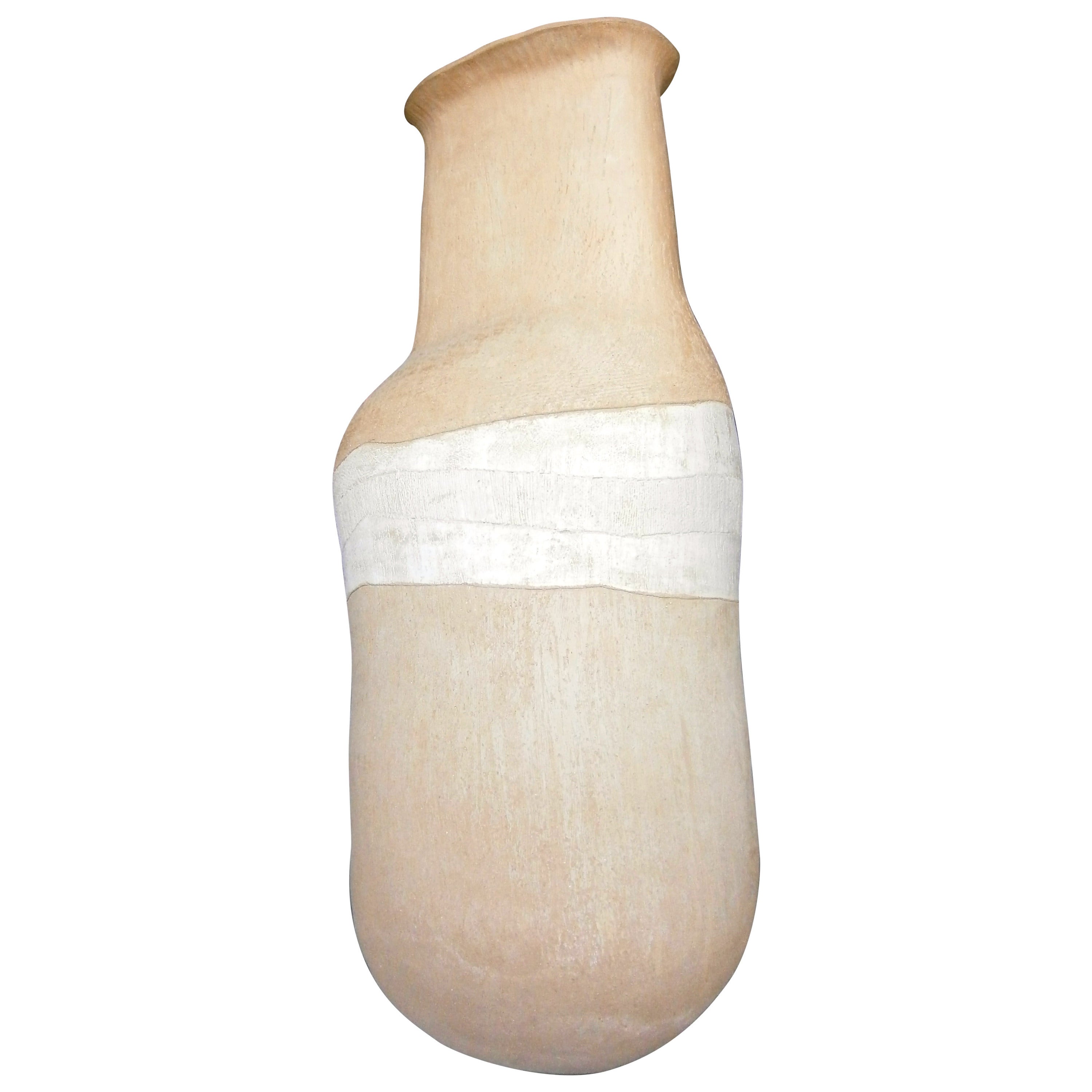 Monumental Vintage Ceramic Floor Vase from a Steve Chase Designed Home For Sale