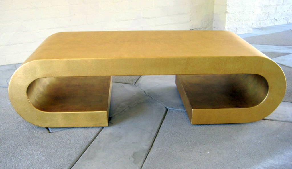 Vintage gold leaf coffee table at 1stDibs